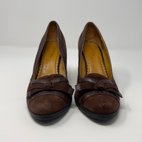 Kenneth Cole REACTION Brown Suede Pete 'n Low Wedge Heels Size 8 Women's - Picture 3 of 8